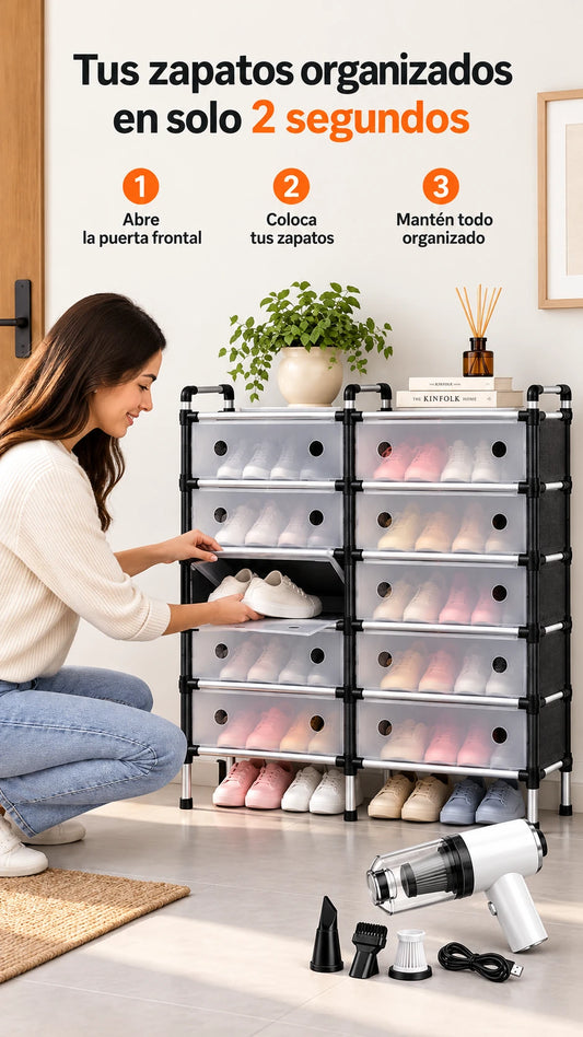 Zapatero de 3 módulos + Mini aspiradora