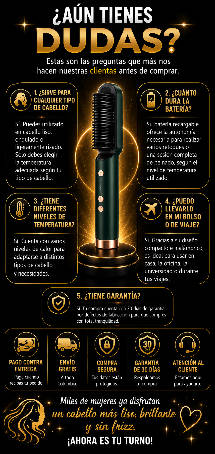 Cepillo Alisador 2 en 1 – Lleva 2 Pagando 1