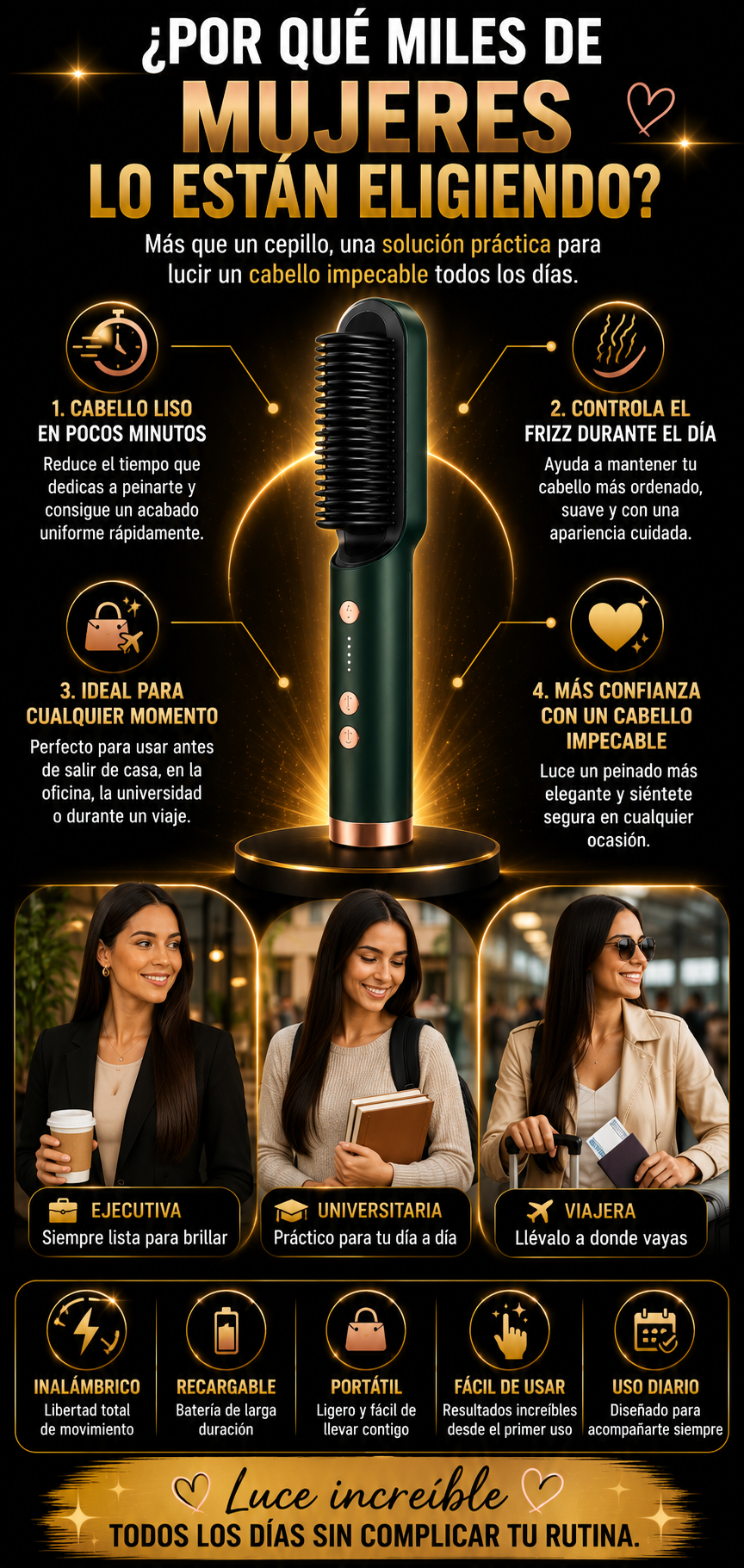 Cepillo Alisador 2 en 1 – Lleva 2 Pagando 1