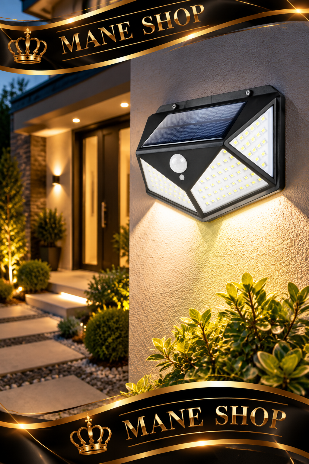 Lámpara Solar 100 Luces Led Exteriores