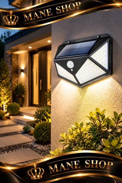 Lámpara Solar 100 Luces Led Exteriores