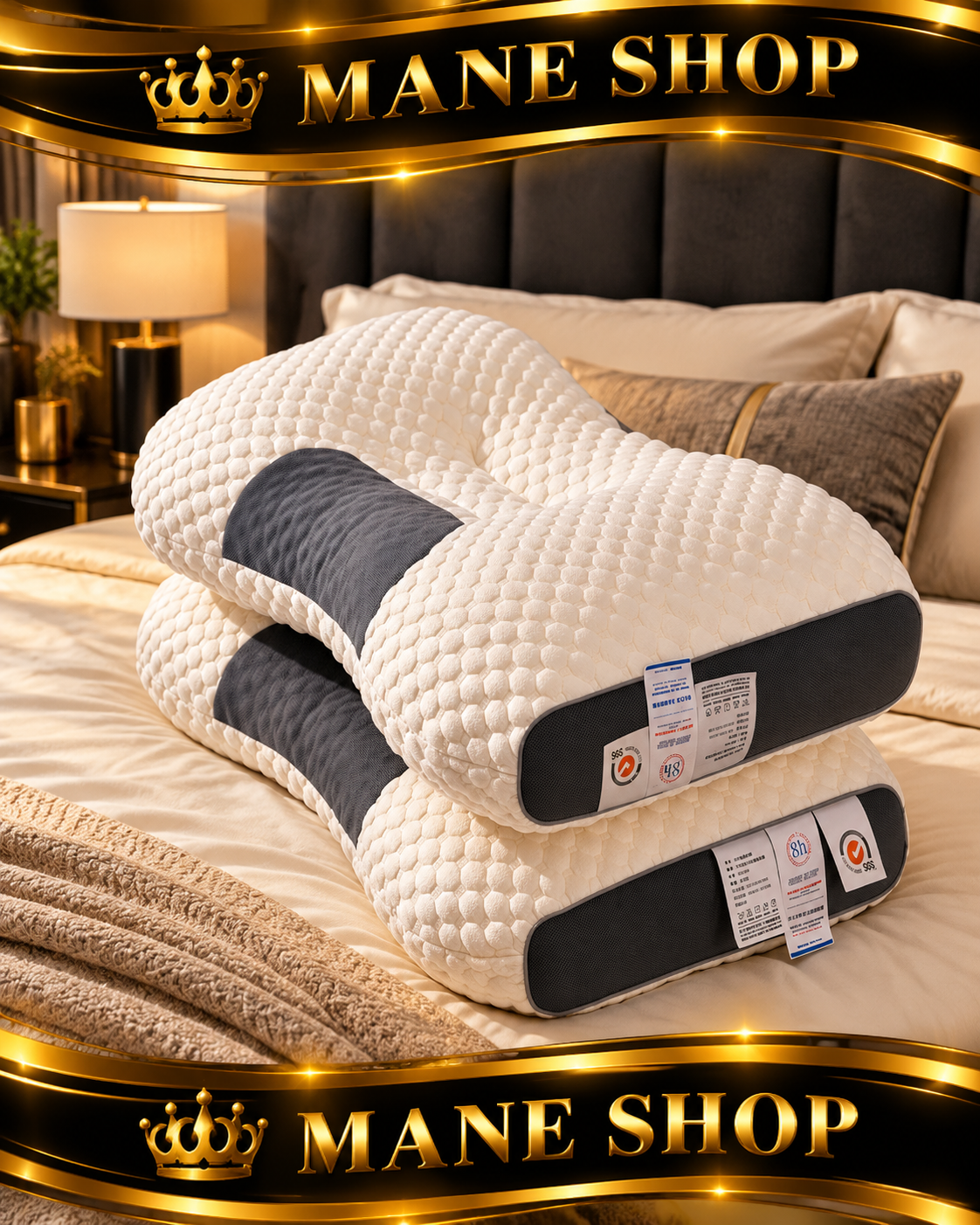 COMBO de 2 Almohadas 3D Algodón FULL CAL