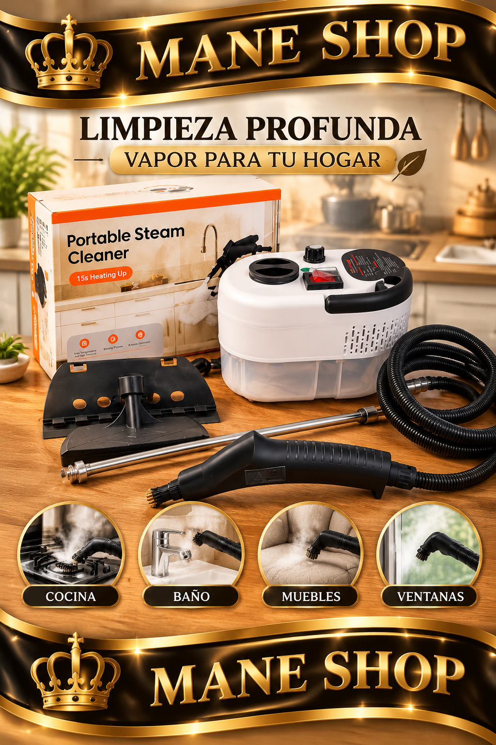 Maquina Limpiador A Vapor Portatil