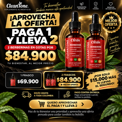 PAGA 1 Y LLEVA 2 – BERBERINA EN GOTAS 30 ML