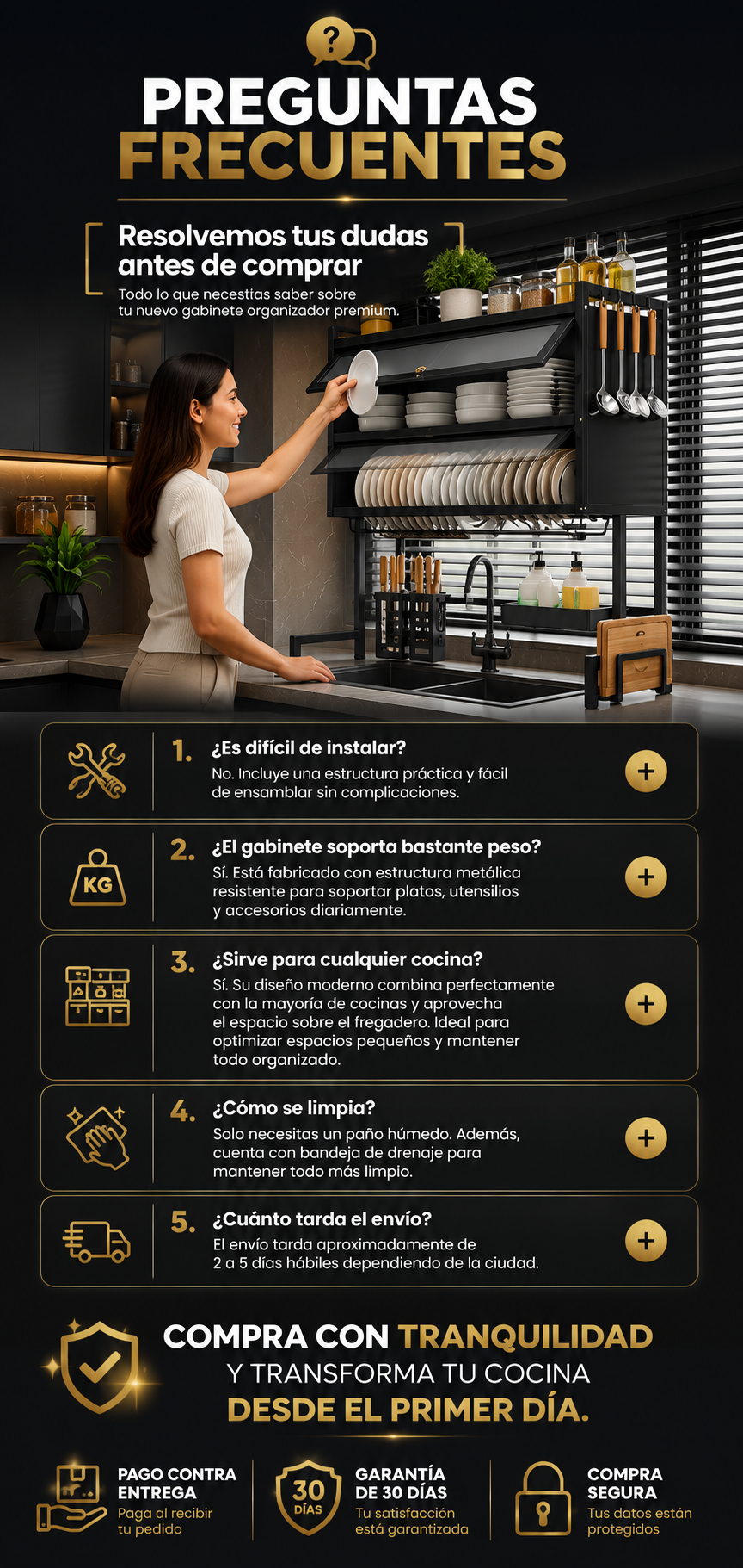 Escurridor de Platos Doble Tapa Premium Dish Drying Rack
