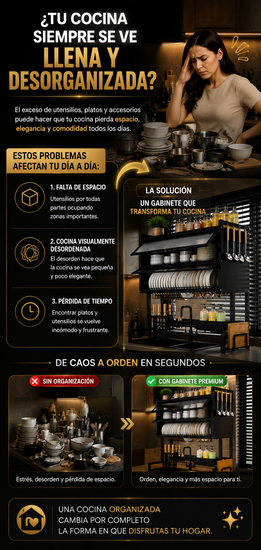 Escurridor de Platos Doble Tapa Premium Dish Drying Rack